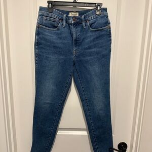 Madewell 10” high rise skinny jeans. Size 30.